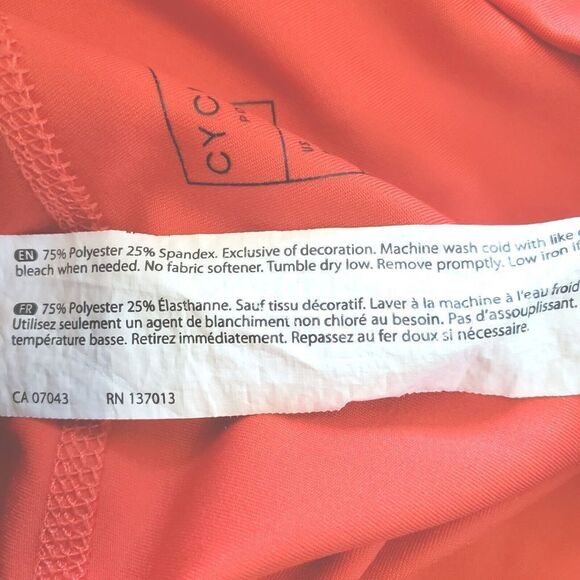 Cycle House By Marika Chaser Ankle Leggings Solid Red Orange M Medium GLL1100A - Picture 6 of 7